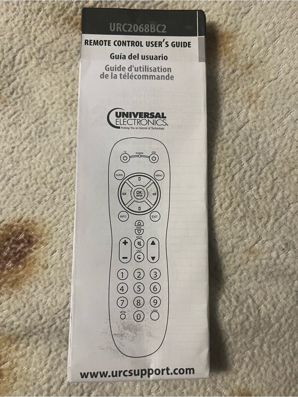 Black Universal Remote Control with Guide - Picture 7 of 8